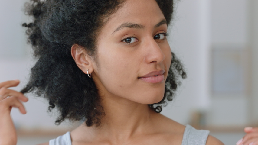 Portrait Beautiful Mixed Race Woman Stock Footage Video 100