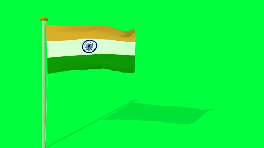 Flag Animation,green Screen,india Waving Flag,waving Stock Footage ...