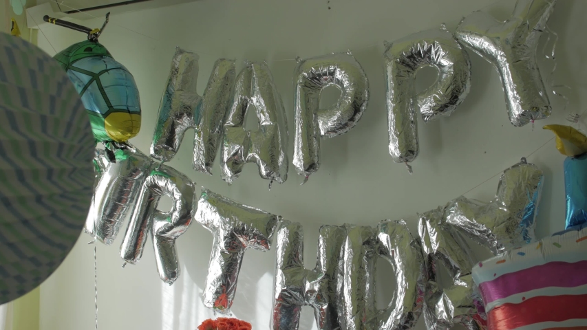 colorful happy birthday letters stock video footage 4k and hd video