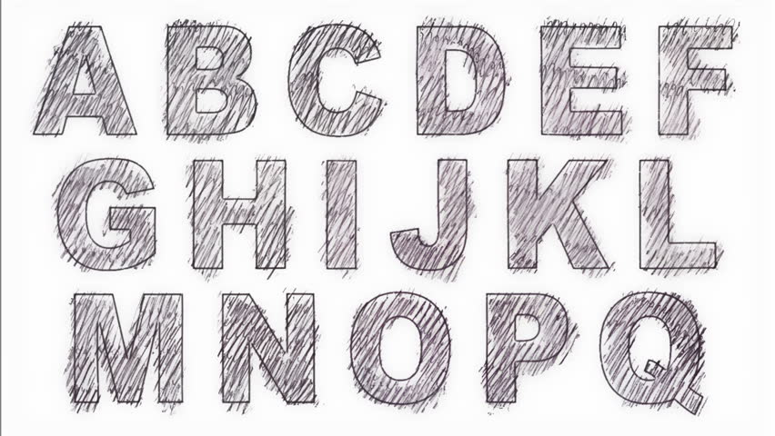 Pencil Sketch Font & Paper Background A Loop-able Animated Font Drawn ...