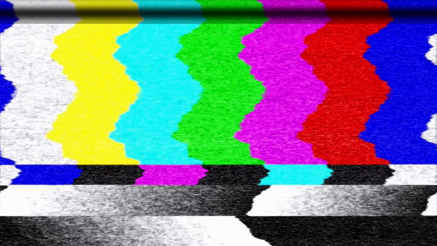 Glitch 1026: TV Color Bars Test Card Malfunction (Loop). Stock Footage ...
