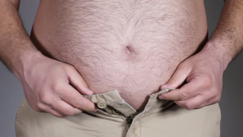 Fat Vs Fit. Belly. Beer Stock Footage Video (100% Royalty 