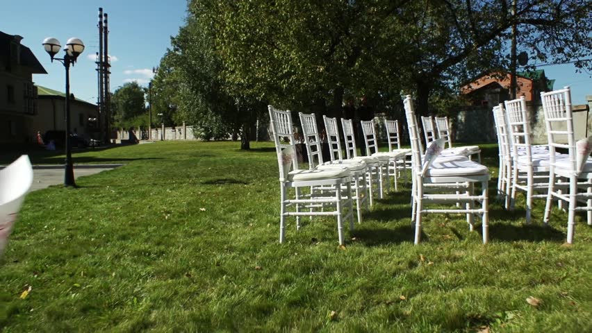 Wedding Aisle Decor White Wedding Chairs Outdoors Wedding