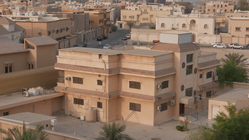 Middle East City View Late Afternoon Al Rakka Saudi Middle East City View Late Afternoon Al Rakka Saudi