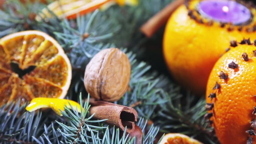 Dried Oranges With Nuts And Stock Footage Video 100 Royalty