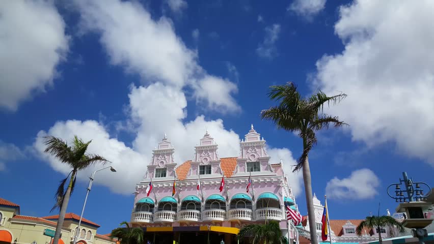 Colorful Royal Plaza Mall In Oranjestad Aruba