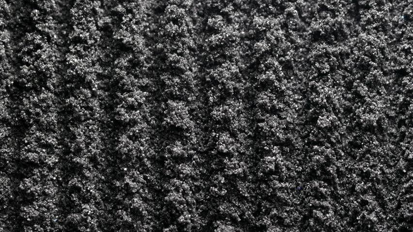 Black Sand Background. Black Sand Grunge Background. ?lose-up 4K UHD
