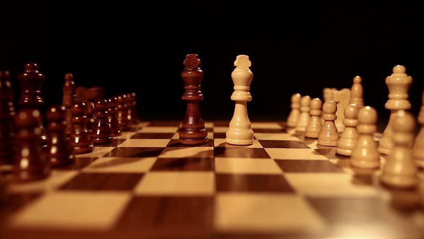 Two King Chess Pieces Standing Stock Footage Video (100% Royalty-free