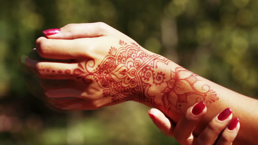 woman hand with mehndi henna tattoo closeup stock footage video woman hand with mehndi henna tattoo closeup stock footage video