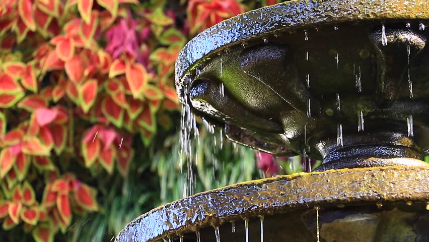 Decorative Outdoor Water Fountains Stock Footage Video 100