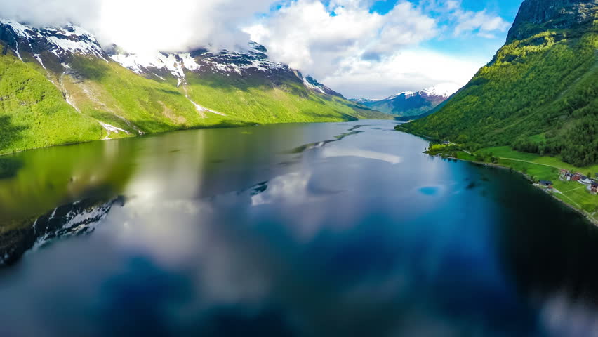 Aerial Footage From Beautiful  Nature  Norway Shot In 4K  