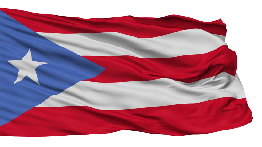 Puerto Rico Flag Realistic Animation Stock Footage Video (100% Royalty ...