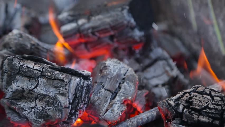 Burning Fire And Bright Coals Stock Footage Video 100 Royalty