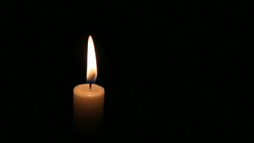 Burning Candle Dies Out - Isolated On Black Background HD Video ...