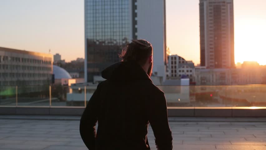 Header of man