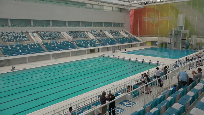 beijing china 14 september 2015 people visit the olympic swimming pool inside the - Olympic Swimming Pool 2014 beijing china 14 september 2015 people visit the olympic swimming pool inside the - Olympic Swimming Pool 2014