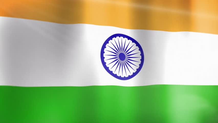 Indian Flag Waving With Room For Text, Logos, Graphics And ...