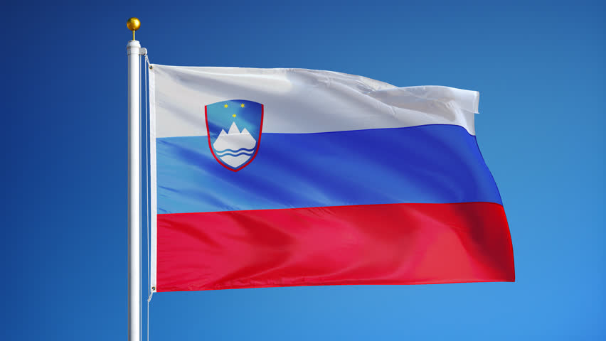 Slovenia Looping Flag Waving In The Wind Stock Footage ...