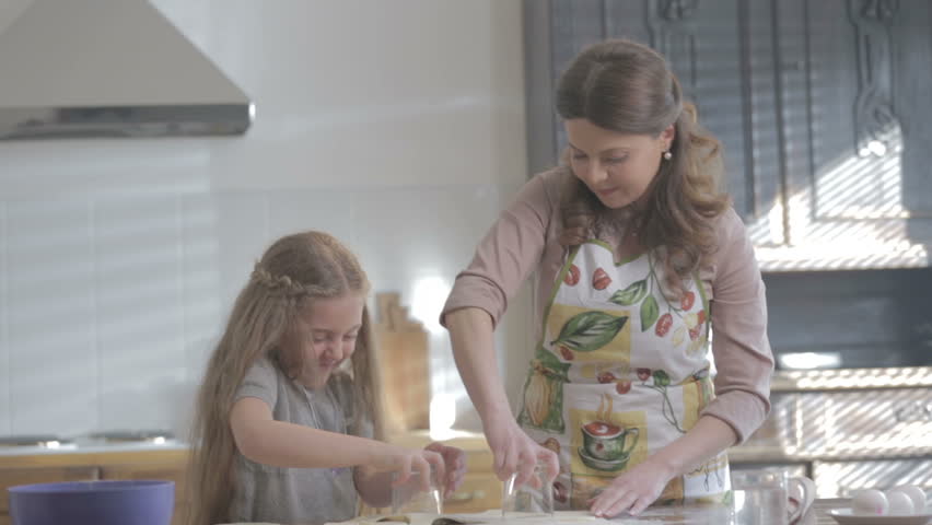 Mom Teaches Daughter To Cook Stock Video Footage 4k And Hd Video