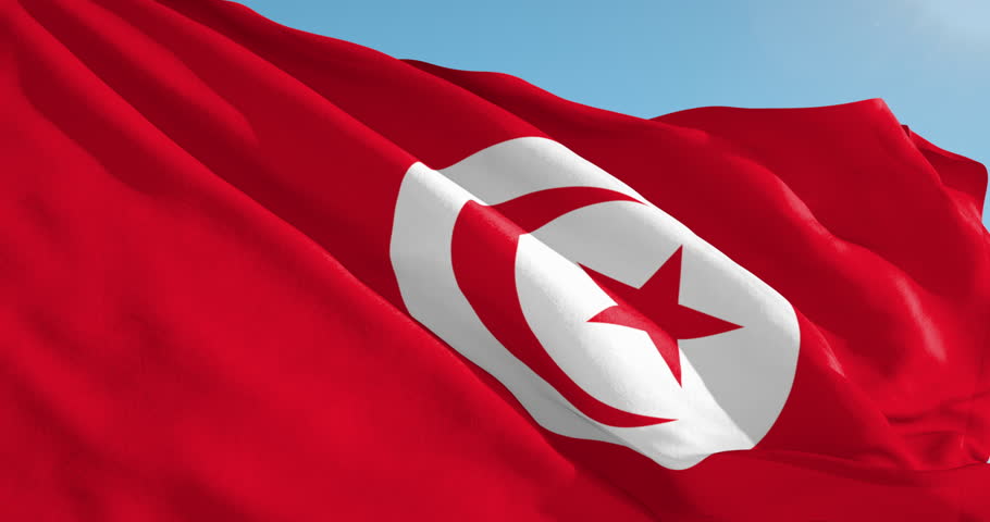 Flag Of Tunisia Beautiful 3d Animation Of Tunisia Flag In Loop Mode ...