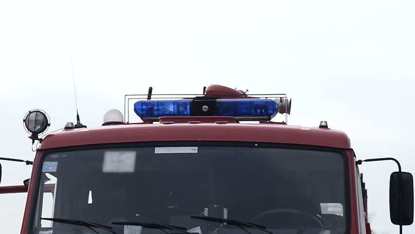 Emergency Lights On The Roof Of A Fire Truck Stock Footage Close Up Picture Of Blue Lights And Sirens On A Fire Truck Hd