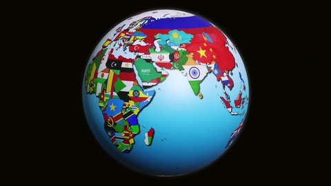 3d Globe Animation With Countries Full Hd Loopable Globe All Countries Stock Footage Video (100%  Royalty-Free) 1643572 | Shutterstock