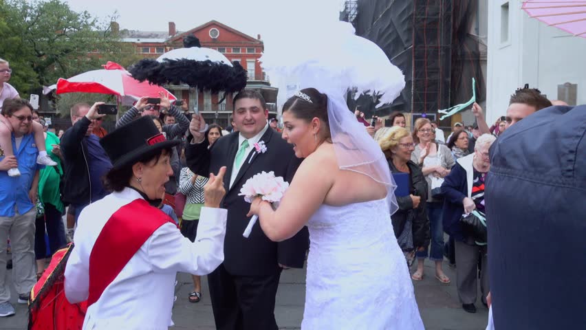 Typical Wedding Ceremony In New Orleans French Quarter New