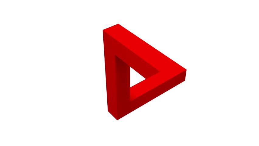 Illussion Red And White Logo With Triangle