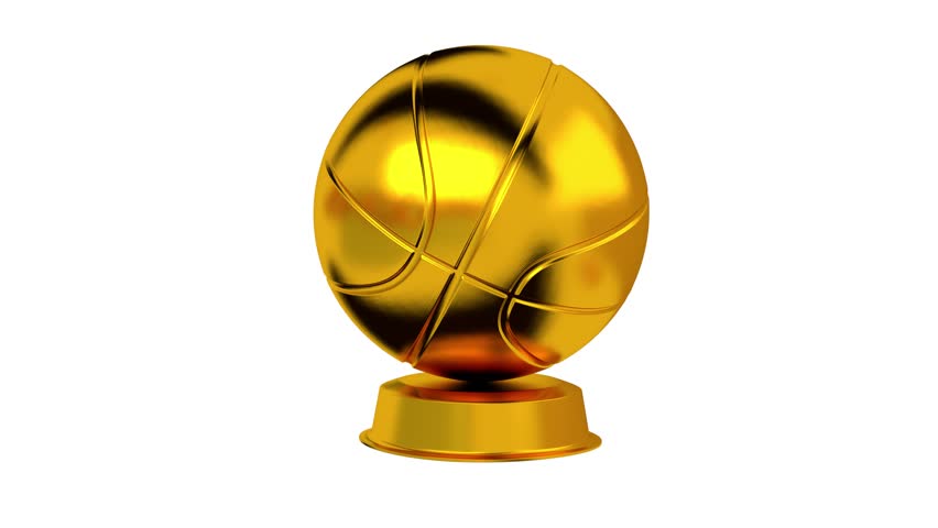 Basketball Trophy in Gold with Stock Footage Video (100% Royalty-free