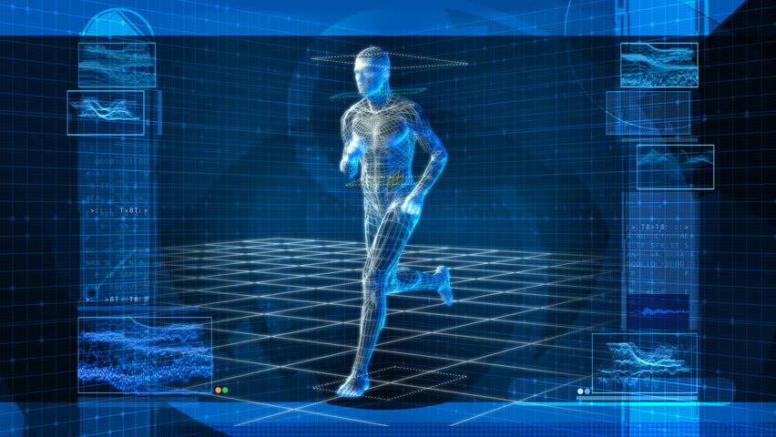 Bionic 3D Man Running HD Loop