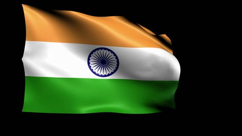 India National Flag 5 Second Loopalpha Stock Footage Video (100%  Royalty-free) 17901292 | Shutterstock