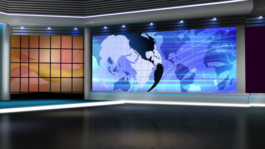 News Tv Studio Set - Stock Footage Video (100% Royalty-free) 17960872 ...