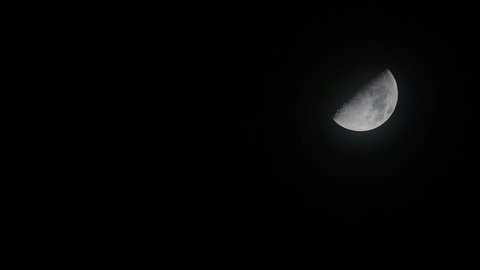 Night Sky With Half Moon Stock Footage Video 100 Royalty Free Shutterstock