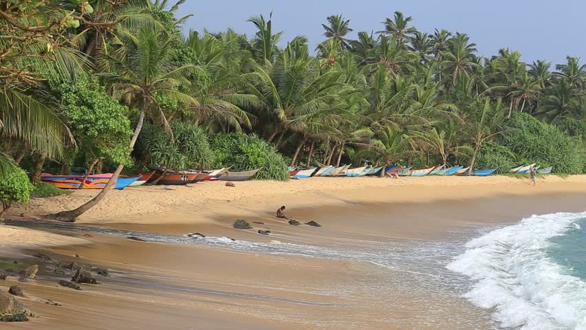 Mirissa, Sri Lanka - November 12, 2014: Unidentified Tourist On The 