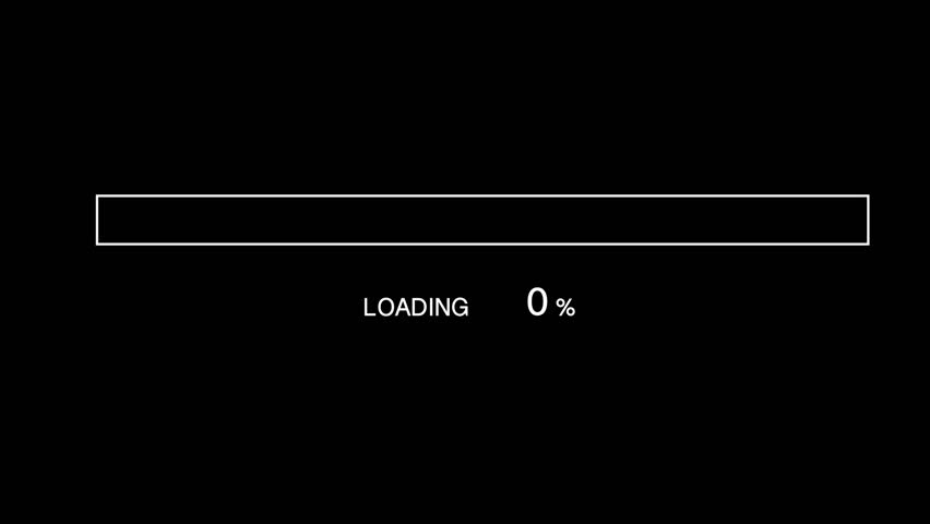 Loading Bar Animation On Black Screen Stock Footage Video 5428349