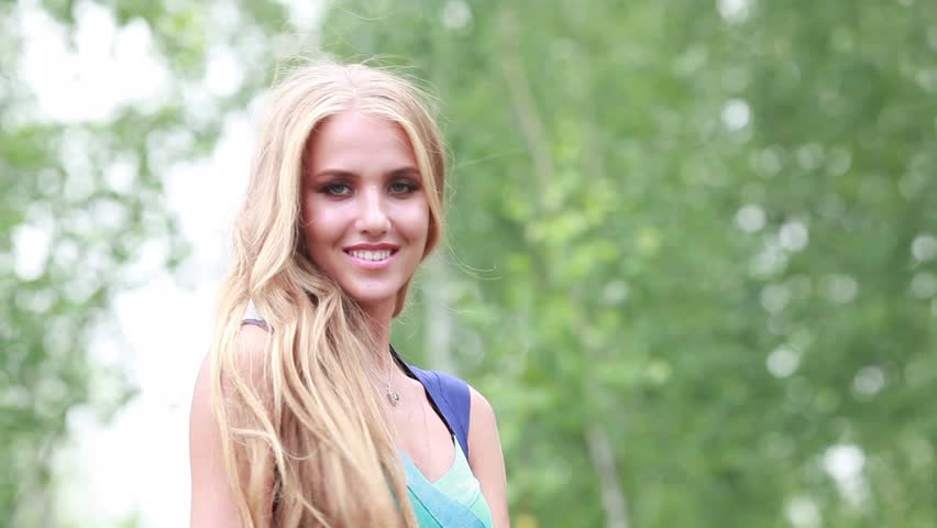 Beautiful Blonde Woman With Long Stock Footage Video 100 Royalty Free 19120522 Shutterstock