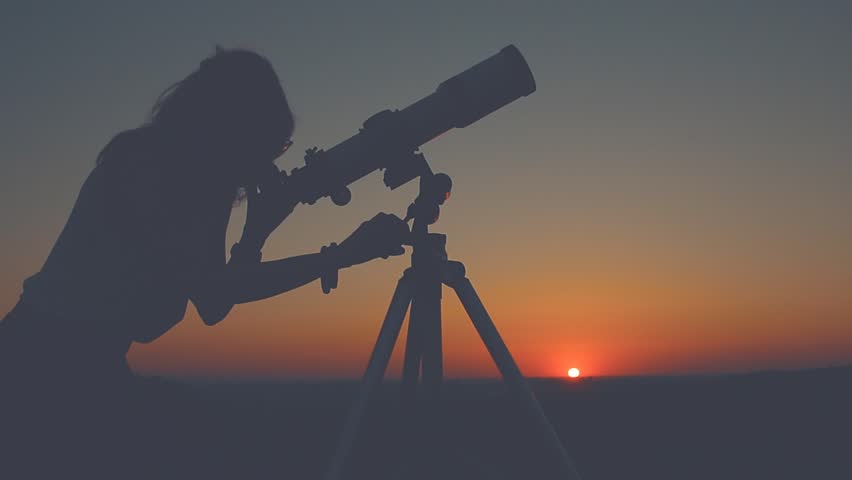 woman-looking-at-city-through-telescope image - Free stock photo ...