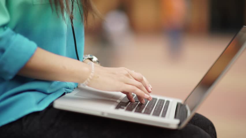 Female Hands Typing On A Stock Footage Video 100 Royalty Free