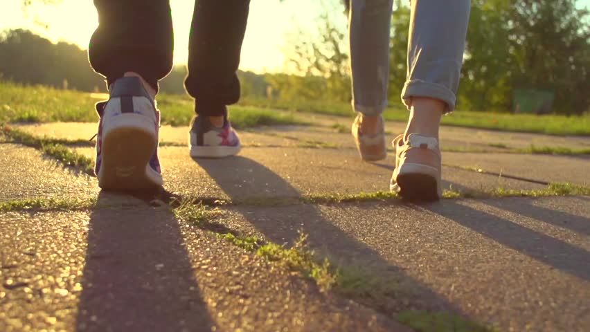 Walking my love. Shoes together Walking.