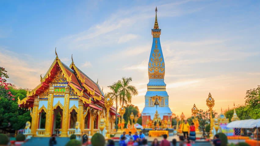 Stock video of 4k.time lapse landmark temple thailand wat | 19340422 ...