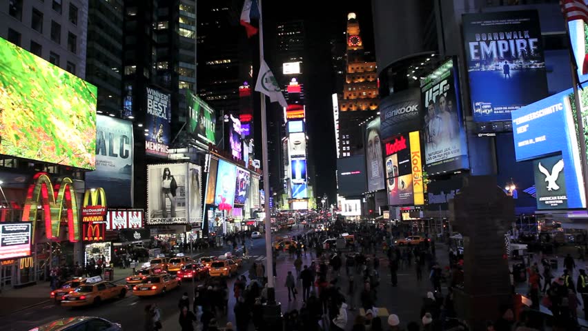 NEW YORK - CIRCA JANUARY 2012: Illuminated Times Square, Circa January ...