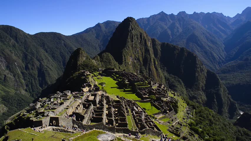 Machu Picchu Peru The Famous Ruins Of The Incas With Mountains And ...