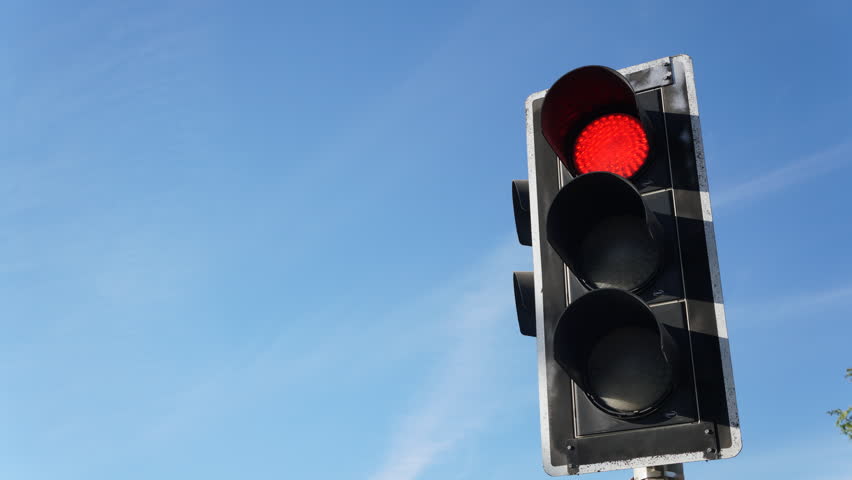 Four Sided Traffic Light Isolated On White Background, With Clipping ...