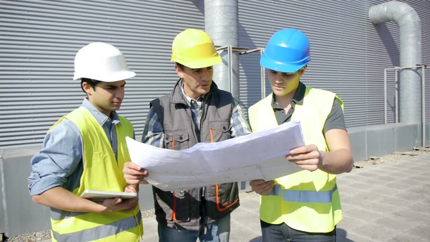 People And Teamwork, Team Of Two Men At Work In Construction Site ...