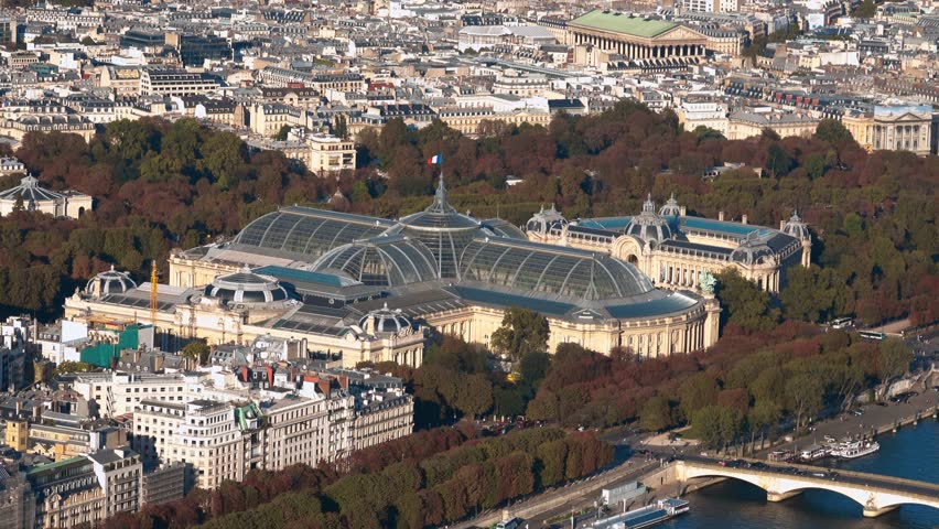 Aerial View Over Grand Palais Stock Footage Video (100% Royalty-free ...