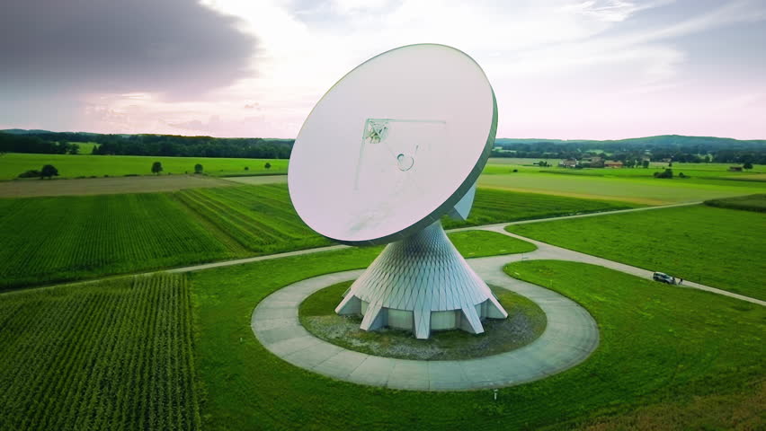 Parabolic Satellite Communication Antenna Dish Ground Station Bavaria ...