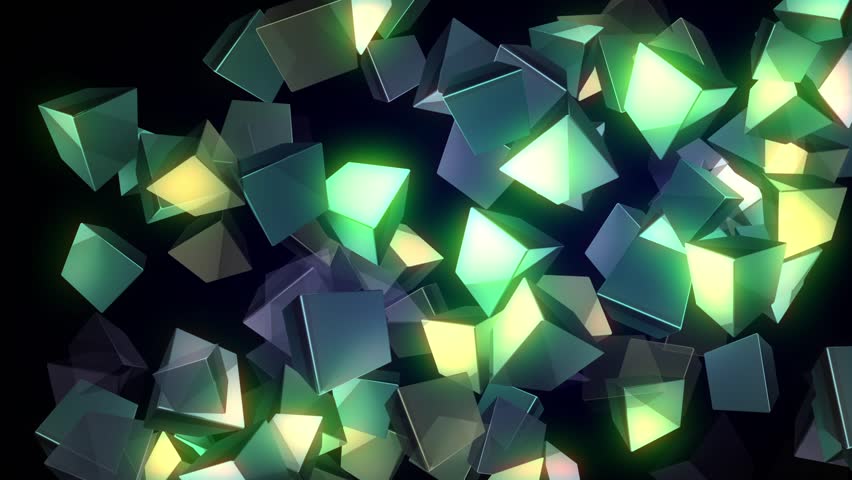 Glowing Cubes Vj Loop. it Stock Footage Video (100% Royalty-free