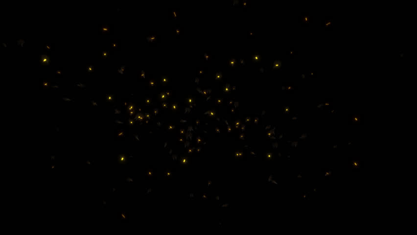 Swarm Of Fireflies With Alpha Channel For Easy Compositing Into Your ...