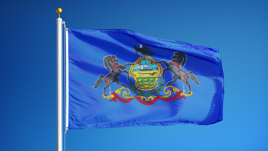 Pennsylvania Flag Loop 1 Stock Footage Video 1373503 | Shutterstock