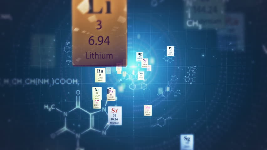Stock Video Clip of Scientific background.Through the Elements of ...